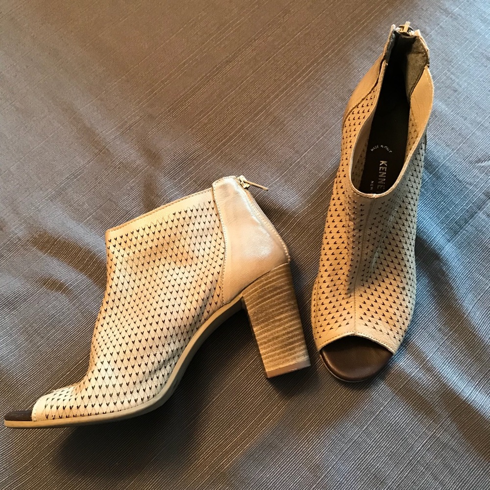 Kenneth Cole open toe leather booties - Picture 1 of 4